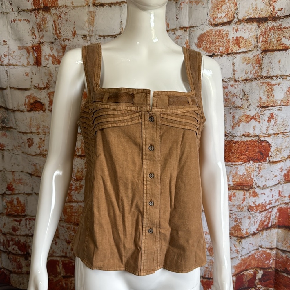 New with Tags Rowan Irene Detailed Square Neck Tank - Picture 3 of 7